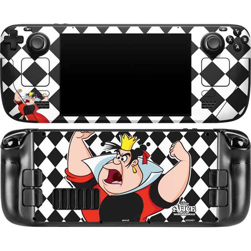 Disney Alice in Wonderland Queen of Hearts Off with their Head! Steam Deck Handheld Gaming Computer OLED Skin