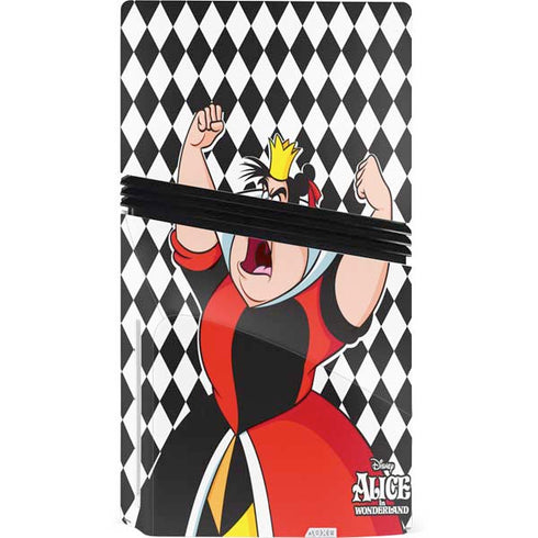 Disney Alice in Wonderland Queen of Hearts Off with their Head! PS5 Pro Disk Console Skin