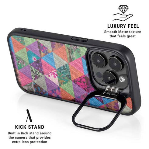 Quilted Spring iPhone 14 Pro Max Kickstand Case