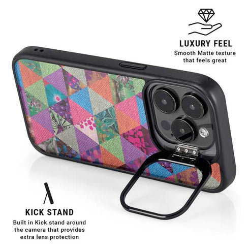 Quilted Spring iPhone 15 Pro Kickstand Case