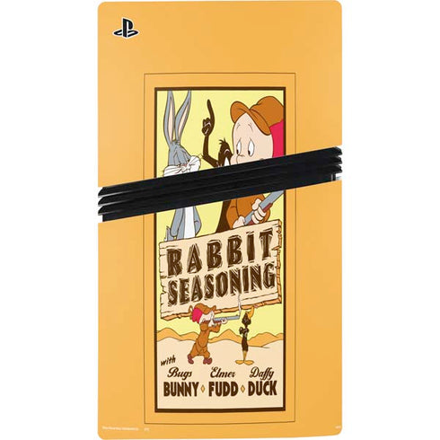 Looney Tunes Rabbit Seasoning PS5 Pro Disk Console Skin