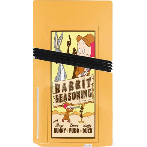Looney Tunes Rabbit Seasoning PS5 Pro Disk Console Skin