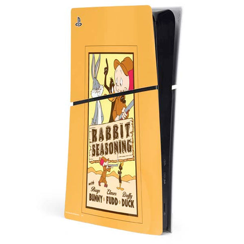 Looney Tunes Rabbit Seasoning PS5 Slim Digital Edition Console Skin