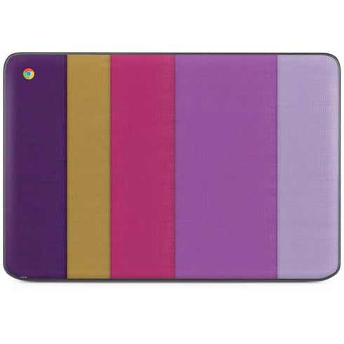 Radiant Orchid Color Block HP Chromebook Skin