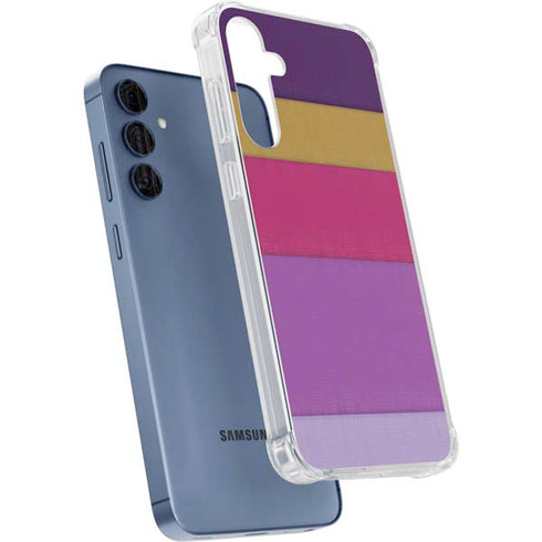 Radiant Orchid Color Block Galaxy A35 5G Clear Case