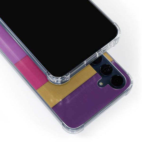 Radiant Orchid Color Block Galaxy A55 5G Clear Case