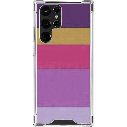 Radiant Orchid Color Block Galaxy S23 Ultra Clear Case