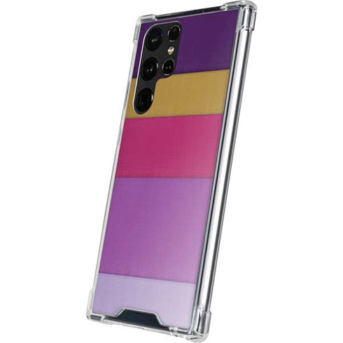 Radiant Orchid Color Block Galaxy S23 Ultra Clear Case