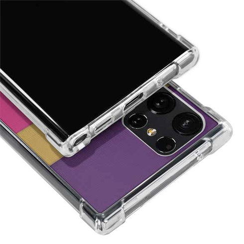 Radiant Orchid Color Block Galaxy S23 Ultra Clear Case