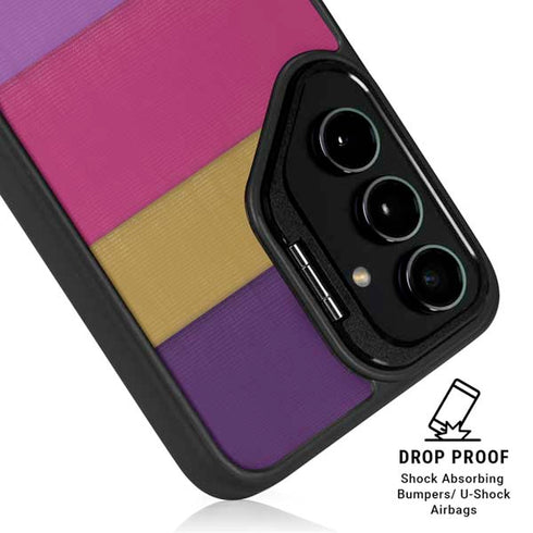 Radiant Orchid Color Block Galaxy S25 Plus Kickstand Case