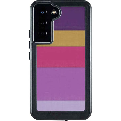 Radiant Orchid Color Block Galaxy S24 Plus Waterproof Case