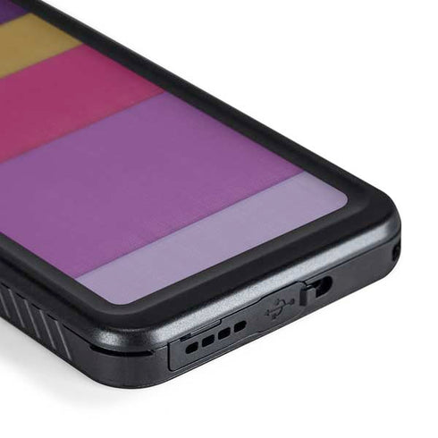 Radiant Orchid Color Block Galaxy S24 Plus Waterproof Case