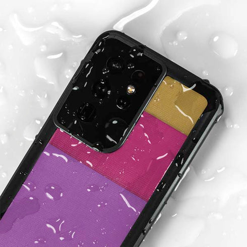Radiant Orchid Color Block Galaxy S24 Ultra Waterproof Case