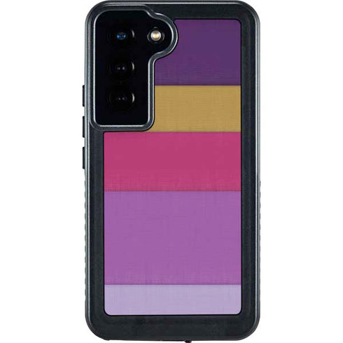 Radiant Orchid Color Block Galaxy S24 Waterproof Case