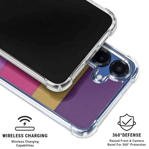 Radiant Orchid Color Block Galaxy S25 Plus Clear Case