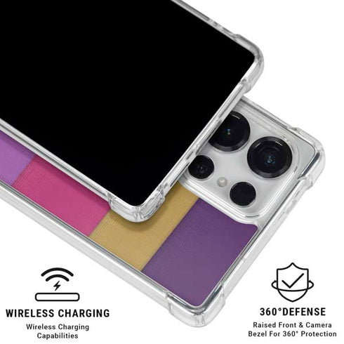 Radiant Orchid Color Block Galaxy S25 Ultra Clear Case