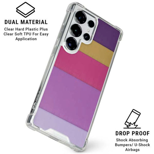 Radiant Orchid Color Block Galaxy S25 Ultra Clear Case