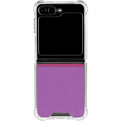 Radiant Orchid Color Block Galaxy Z Flip6 Clear Case