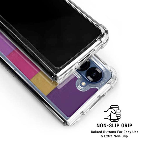 Radiant Orchid Color Block Galaxy Z Fold6 Clear Case