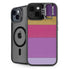 Radiant Orchid Color Block iPhone 15 Plus Kickstand Case