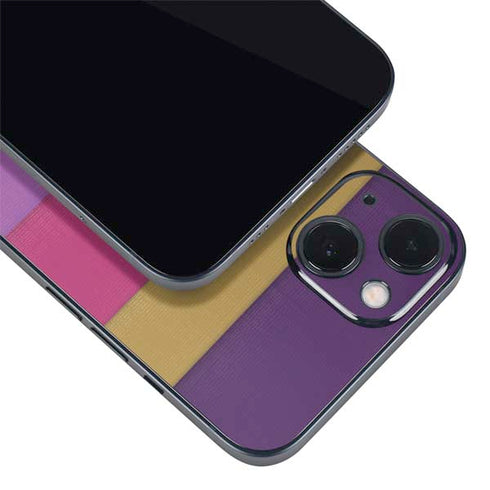 Radiant Orchid Color Block iPhone 15 Skin