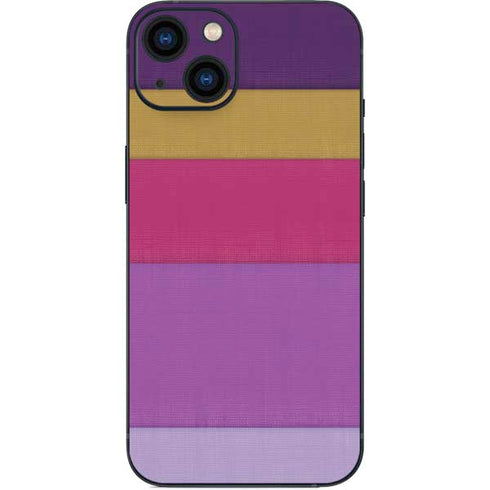 Radiant Orchid Color Block iPhone 15 Skin