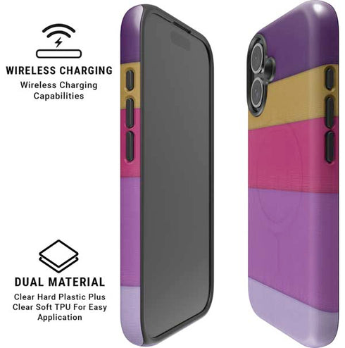Radiant Orchid Color Block iPhone 16 Magsafe Impact Case