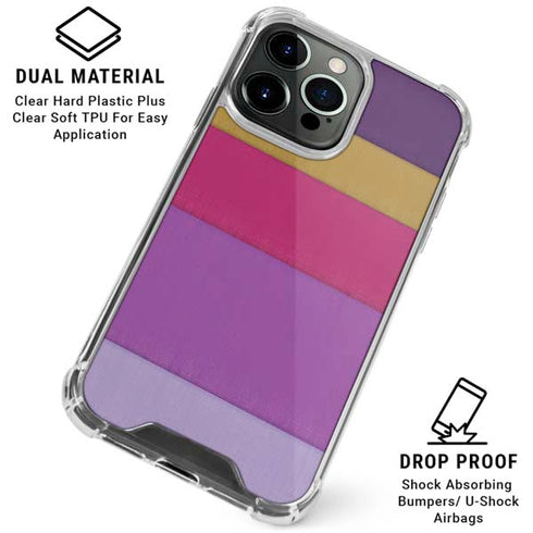 Radiant Orchid Color Block iPhone 16 Pro Max Clear Case