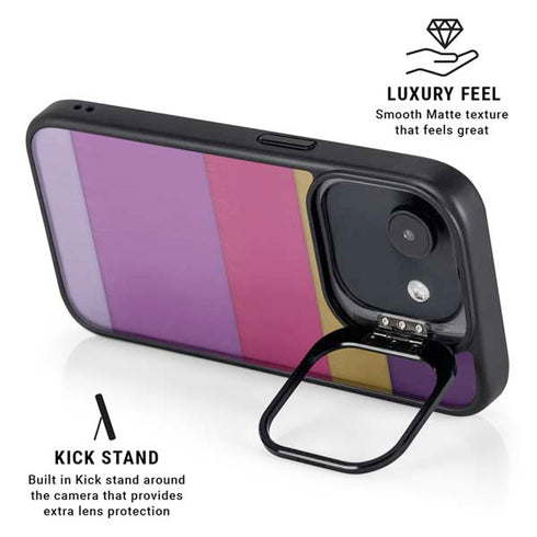 Radiant Orchid Color Block iPhone 16e Kickstand Case