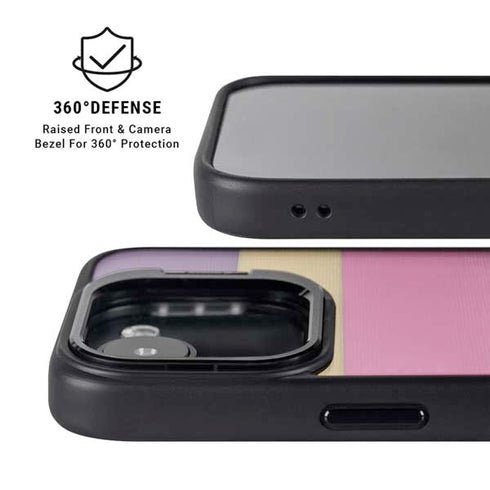 Radiant Orchid Color Block iPhone 16e Kickstand Case