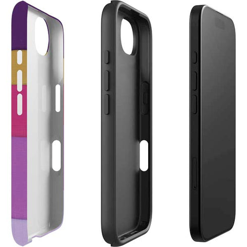 Radiant Orchid Color Block iPhone 16e Impact Case