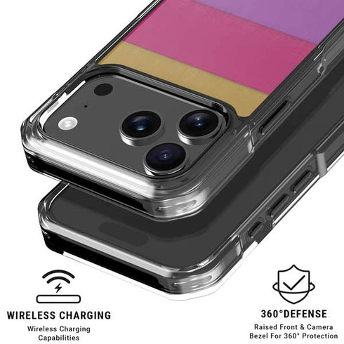 Radiant Orchid Color Block iPhone 18 Pro Clear Case