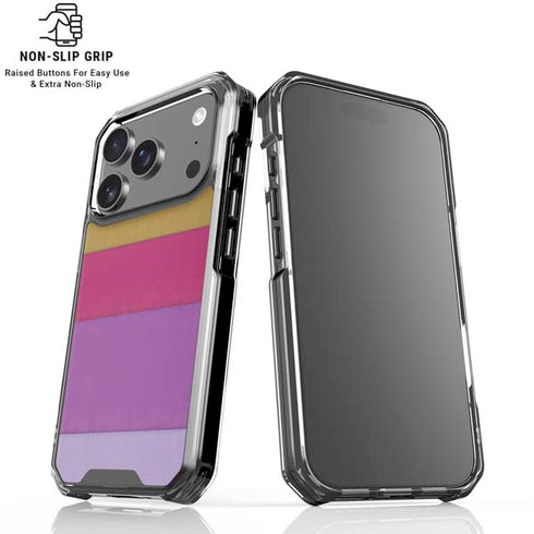 Radiant Orchid Color Block iPhone 18 Pro Clear Case