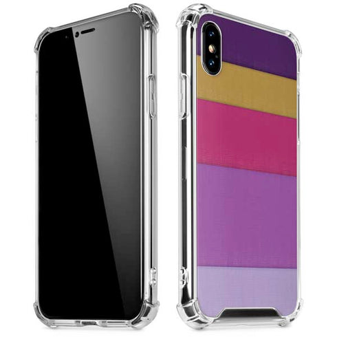 Radiant Orchid Color Block iPhone X/XS Clear Case