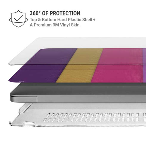 Radiant Orchid Color Block MacBook Pro 14in (2021-24) Case plus Skin