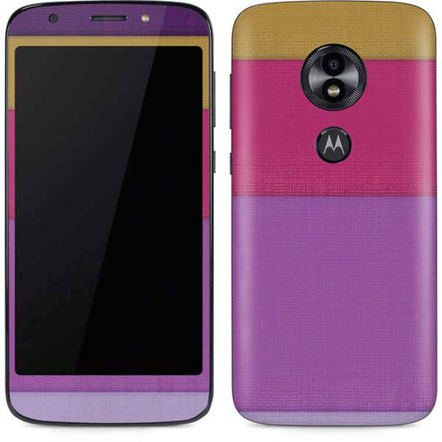 Radiant Orchid Color Block Moto E5 Play Skin