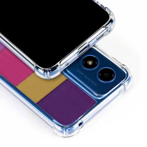 Radiant Orchid Color Block Moto G 5G (2024) Clear Case