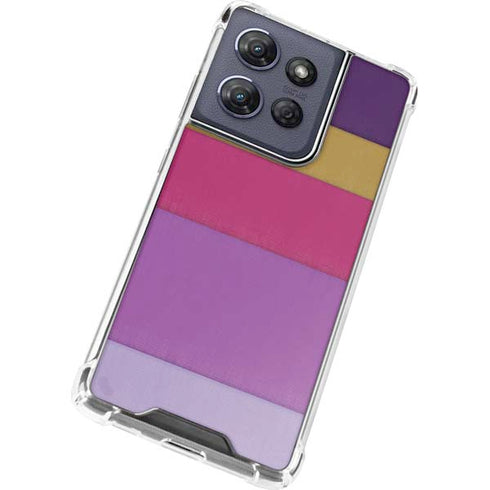 Radiant Orchid Color Block Moto G Play 5G (2025) Clear Case