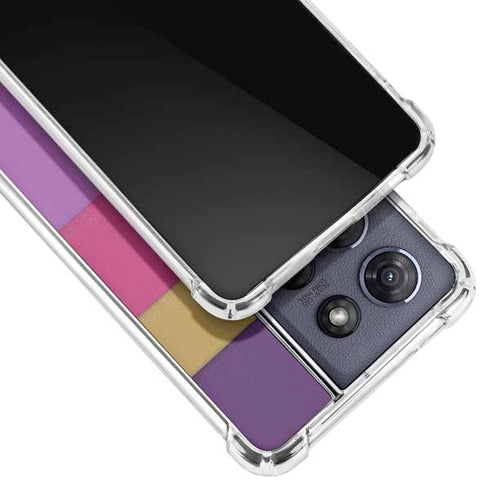 Radiant Orchid Color Block Moto G Play 5G (2025) Clear Case