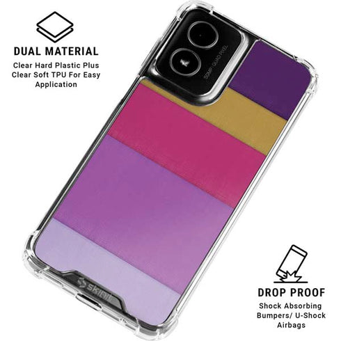 Radiant Orchid Color Block Moto G Power 5G (2024) Clear Case