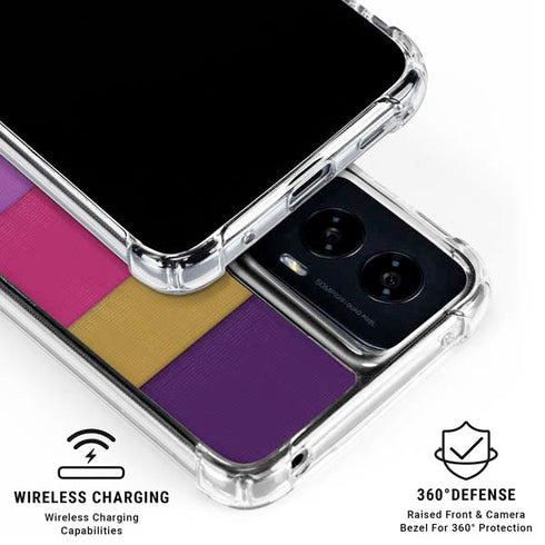 Radiant Orchid Color Block Moto G Power 5G (2024) Clear Case
