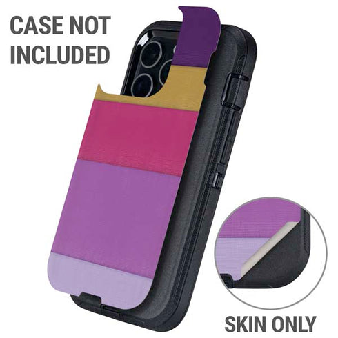 Radiant Orchid Color Block Otterbox Defender iPhone Skin