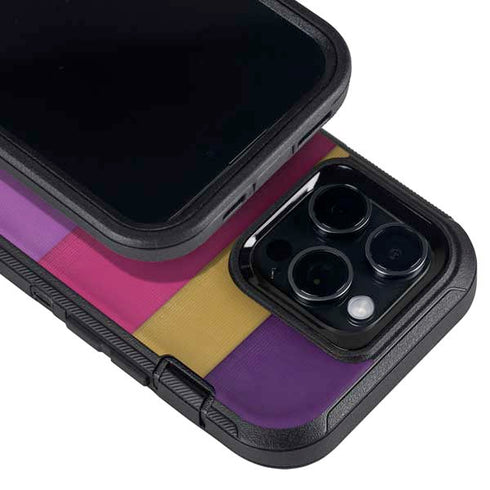 Radiant Orchid Color Block Otterbox Defender iPhone Skin