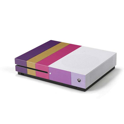 Radiant Orchid Color Block Xbox One S Console Skin