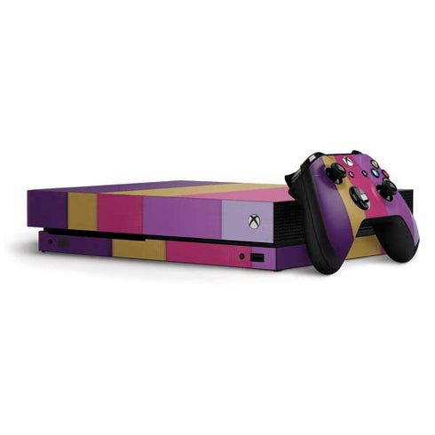 Radiant Orchid Color Block Xbox One X Bundle Skin
