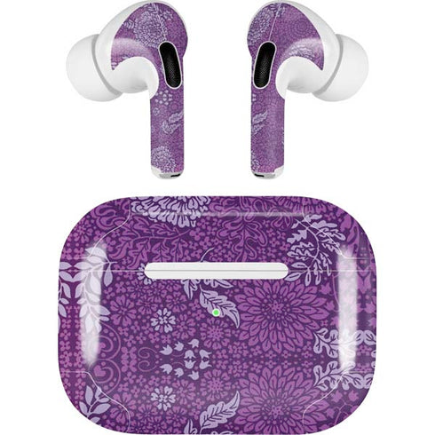 Radiant Orchid Floral AirPods Skins