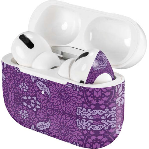Radiant Orchid Floral AirPods Skins