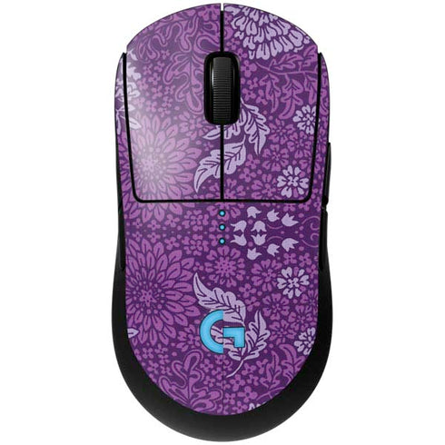 Radiant Orchid Floral G Pro Wireless Gaming Mouse Skin