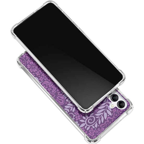 Radiant Orchid Floral Gabb Phone 4 Clear Case
