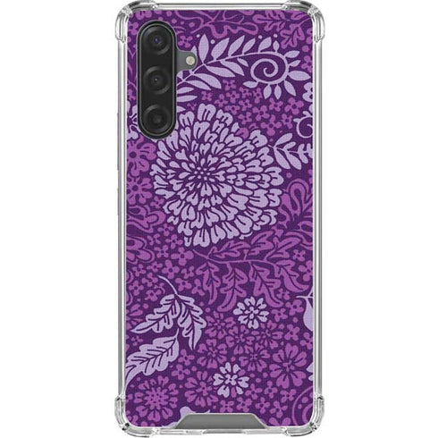 Radiant Orchid Floral Galaxy A17 Clear Case